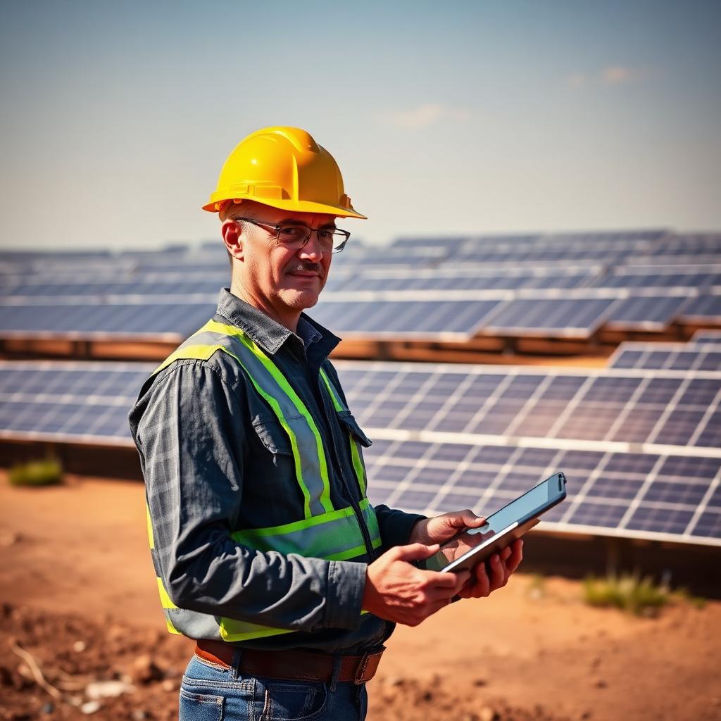 EDCA solar engineer on site